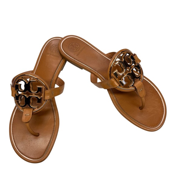 Tory Burch Miller Metal Logo Leather Sandals, 9M - Picture 14 of 14